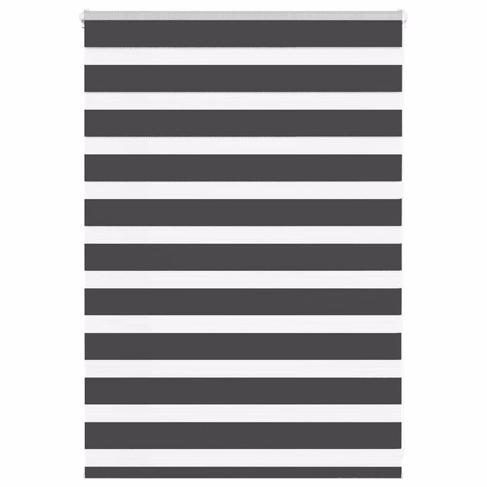 Berkfield Home Black Zebra Day and Night Blind, Polyester, W: 100 cm, H: 100 cm – 2