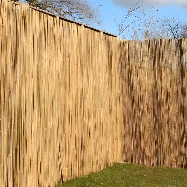Primrose Brown Woven Bamboo Cane Screening Fence Roll, Height: 120 cm