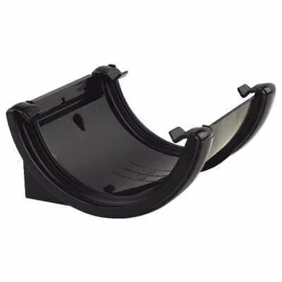 FloPlast 112mm Half Round Fascia Gutter Union Bracket, Black