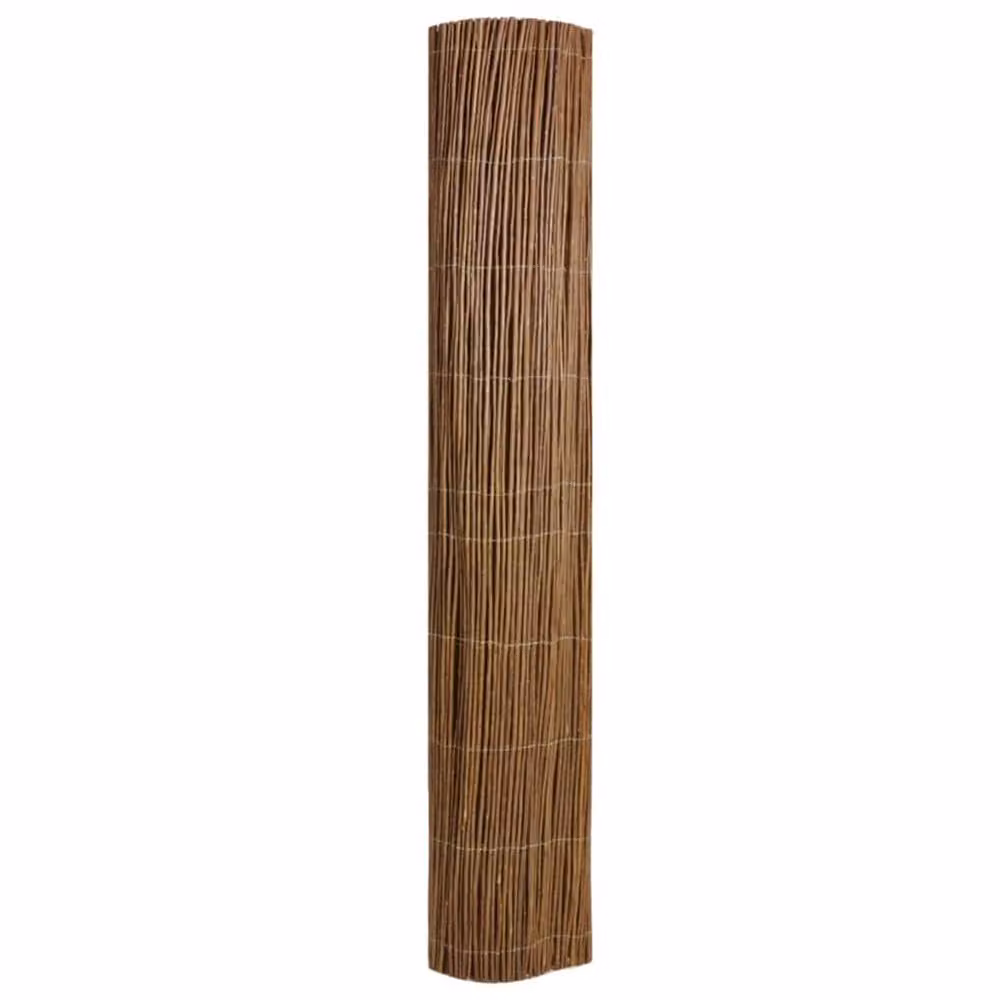Berkfield Home Willow Woven Fence, Brown, H 170 cm x W 500 cm – 3