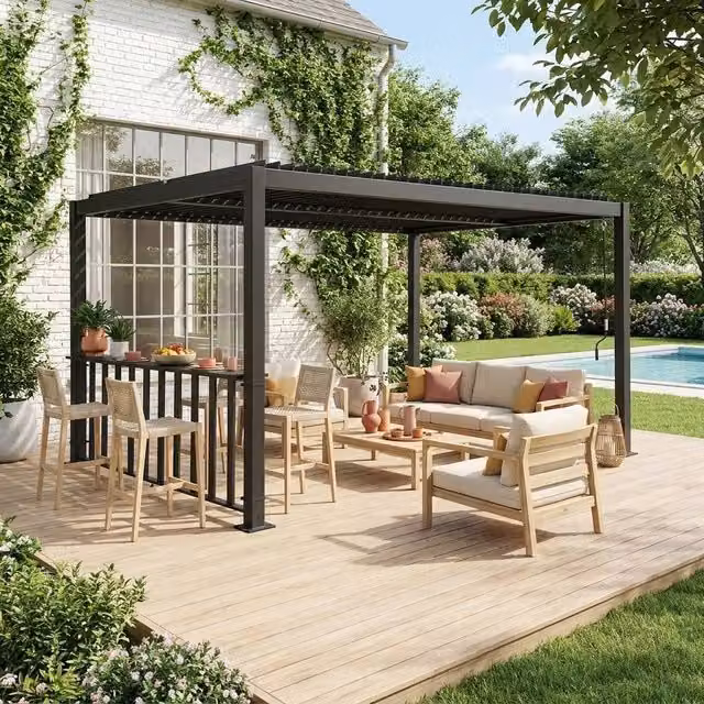 sweeek Narrow Counter 3m for Palace Pergola in Dark Grey – 1
