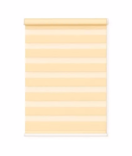 New Edge Blinds Natural Day & Night Zebra Roller Blind in Beige and Sand, W: 145 cm, H: 165 cm