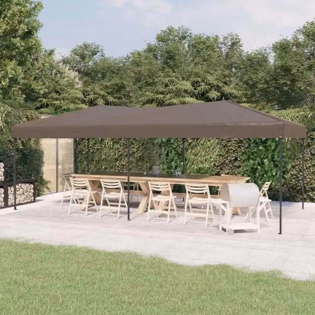 Berkfield Home Folding Party Tent in Beige and Silver, 3 x 6 m