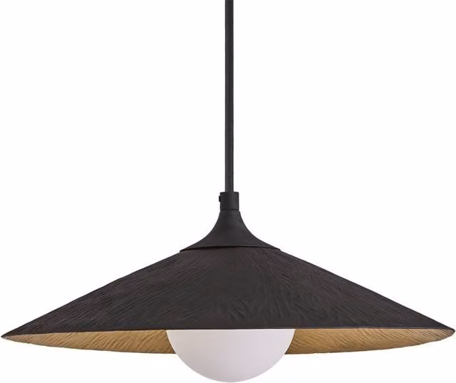 Industville Flume Pendant Light in Black, Gold/Brass or Bronze