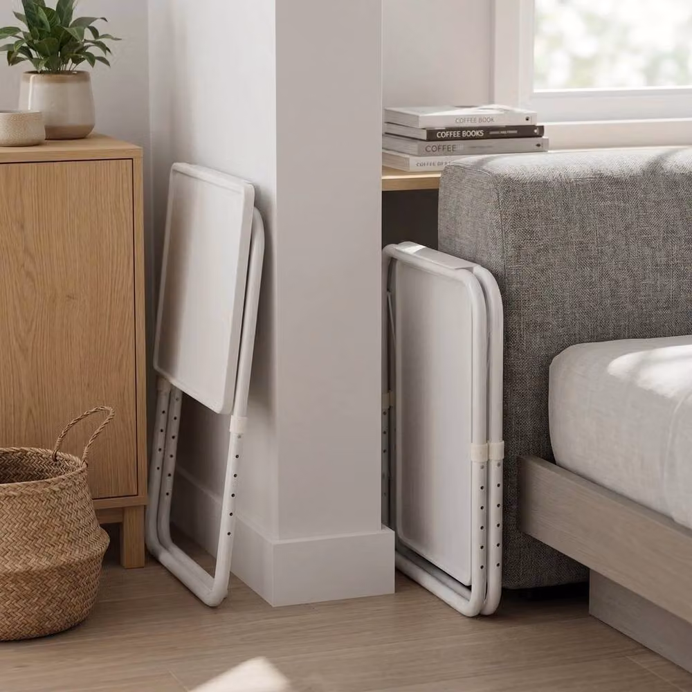 VOGREX Adjustable and Foldable Laptop Bed Tray Desk in White – 4