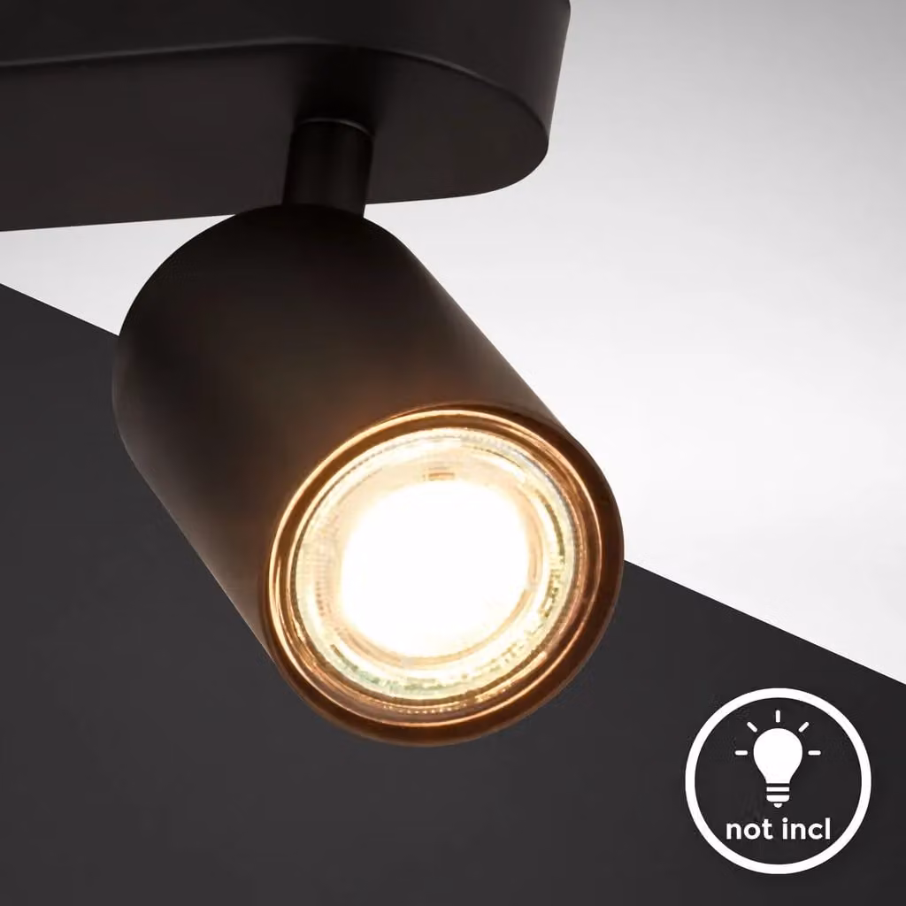 B.K.Licht Black Adjustable 3-Way GU10 LED Ceiling Spotlight – 7