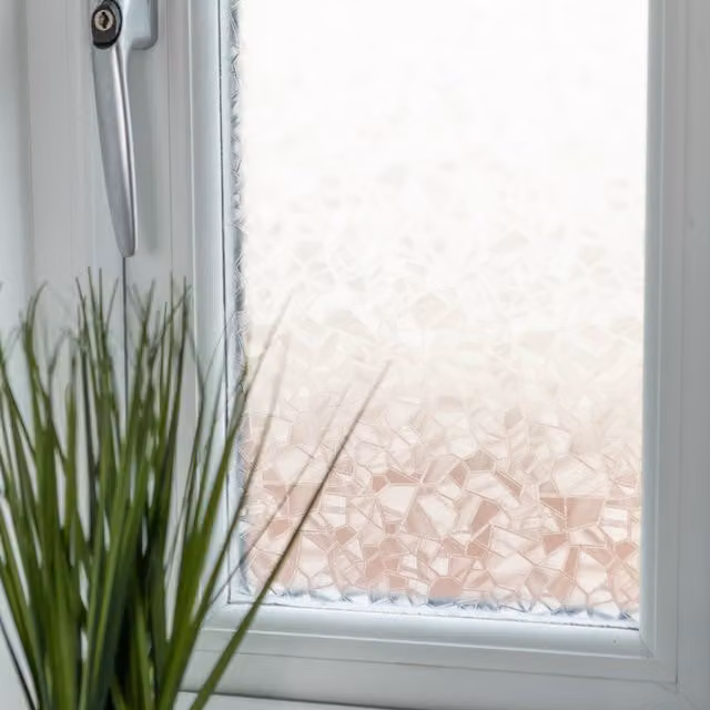 dc fix Splinter Static Cling Privacy Window Vinyl Wrap in White