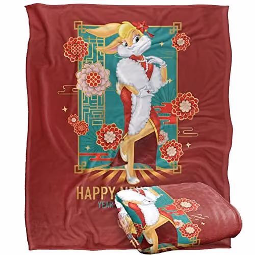 Warner Brothers Looney Tunes Lola Bunny Super Soft Fleece Throw Blanket, Multicolour, W/D/H: 152 x 127 cm – 1