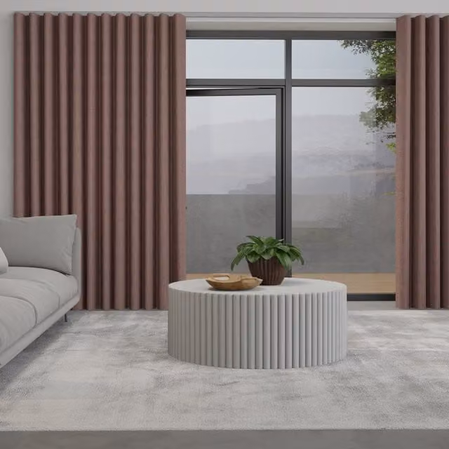 Terrys Lugano Made to Measure Wave Blackout Fabric Curtain Panel in Pink