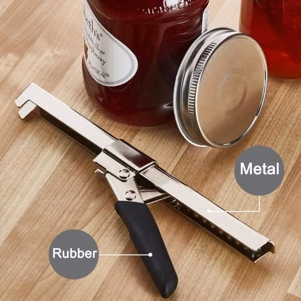 NESTLUNE Multi-Opener Can and Bottle Lid Gripper in Silver Stainless Steel, W: 100 cm, H: 15 cm – 4