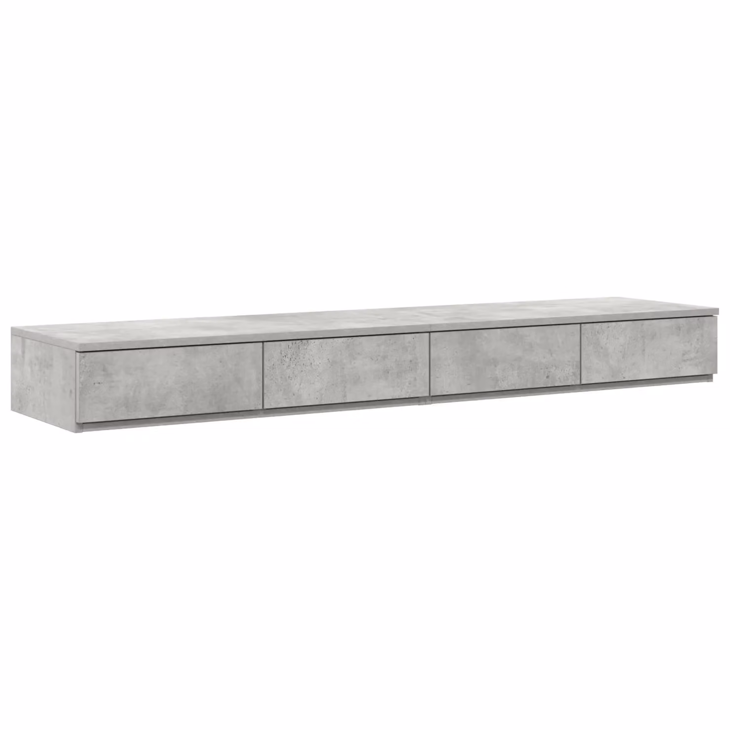 Berkfield Home Wall Mounted Bed Drawers in Concrete Grey, W: 140 cm, D: 36.5 cm, H: 16.5 cm – 1