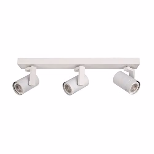 Netlighting Spiela Modern Adjustable Ceiling Spotlight Bar GU10 in White or Gold/Brass – 1