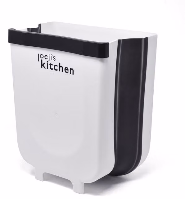 Joejis Wall Mounted Hanging Plastic Bin in White and Black