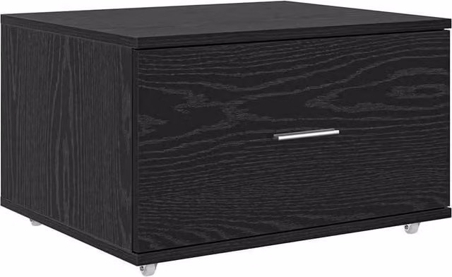 Berkfield Home Compact Drawer Cabinet in Black Oak Engineered Wood – 1