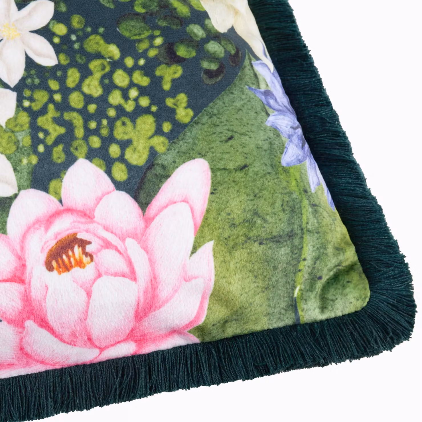 Paoletti Marjoelle Multicolour Floral Printed Velvet Square Cushion, W/D/H: 50 x 50 x 50 cm – 4