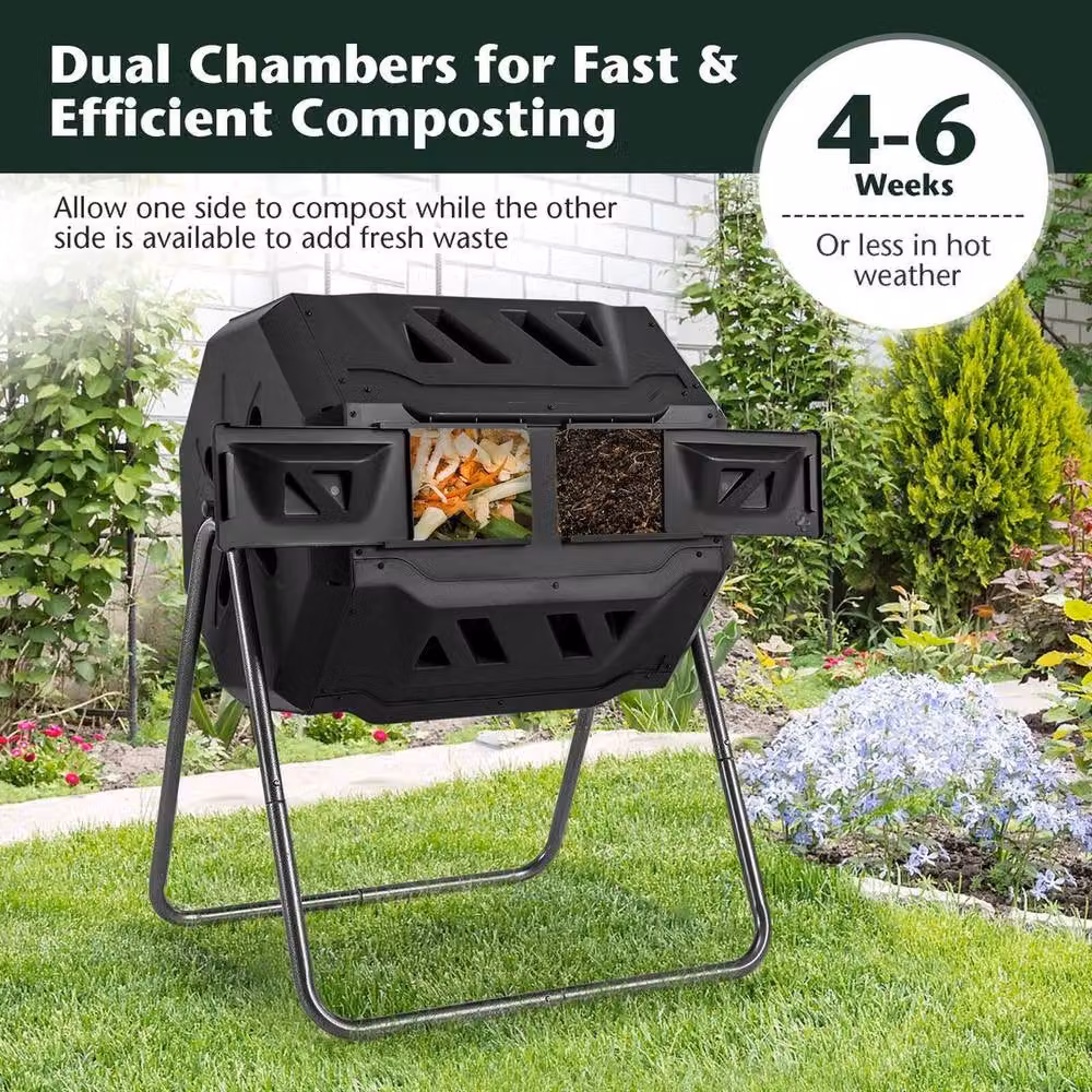 Kelvenix Dual Chamber Compost Bin in Black – 3