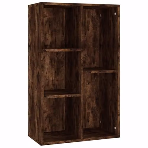 vidaXL Smoked Oak Book Cabinet and Sideboard in Engineered Wood, W/D/H: 50 x 25 x 80 cm