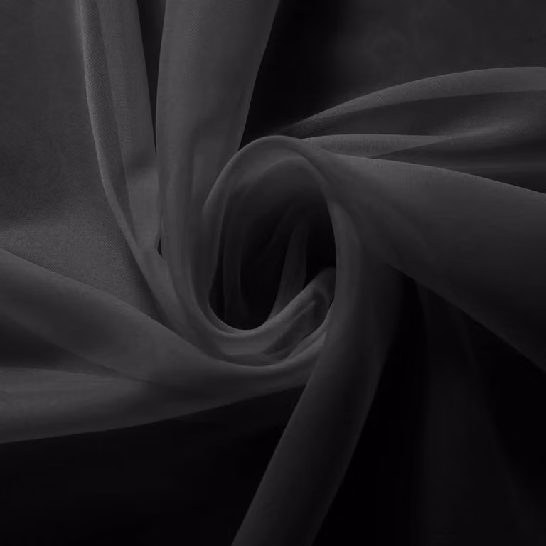 Luxury Living Plain Black Sheer Voile Panel Curtains, Pair, W: 145 cm, Drop: 183 cm