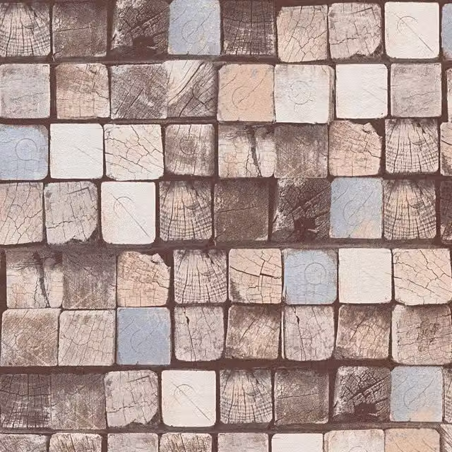 A.S. Création Blue Geometric Abstract Textured Wallpaper Roll