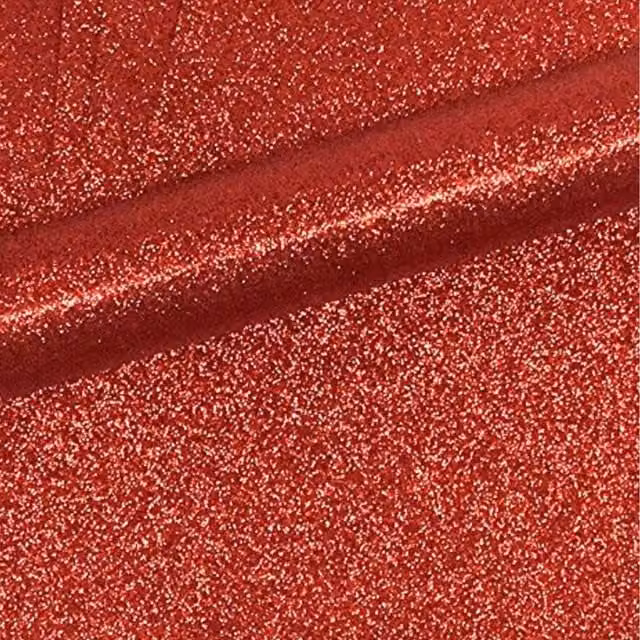 Syntego Pack of 10 Red Glitter Construction Paper Sheets, A4, Glossy Finish