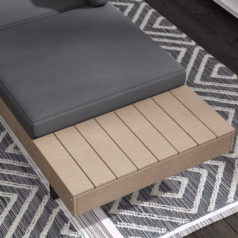 Wyld Haus Vivino 3 Piece L Shaped Outdoor Sofa Set with Coffee Table in Grey – 7
