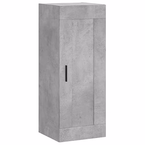 vidaXL Wall Mounted Cabinet in Grey and Black, Modern MDF Design, W/D/H: 34.5 x 34.5 x 90 cm
