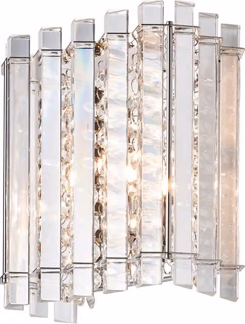 Perch & Parrow Phineas Drop Wall Lamp with Transparent Glass and Chrome Finish