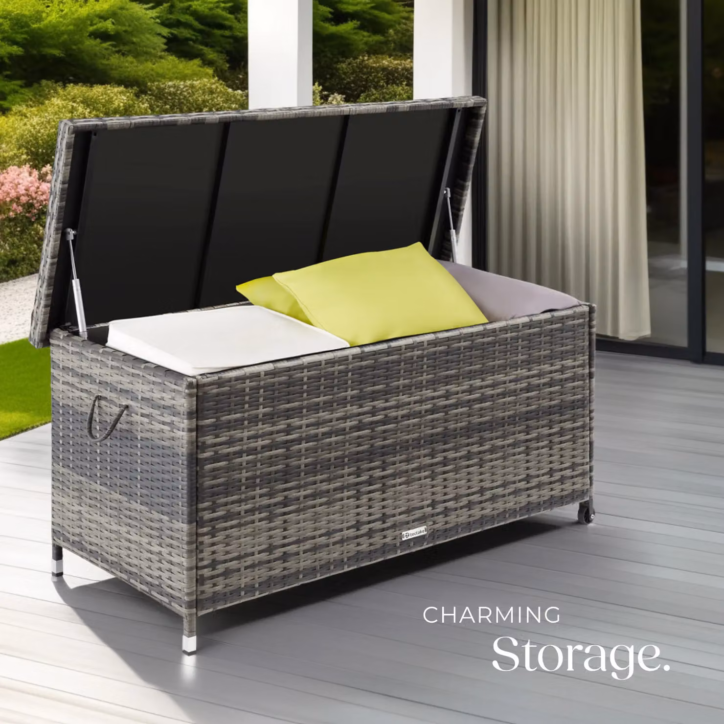tectake Kiruna Storage Box in Grey – 7