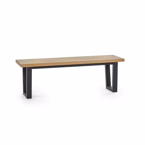 Julian Bowen Hilton 2 Seater Dining Bench in Oak, W/D/H: 114.0 x 44.5 x 39.0 cm – 2