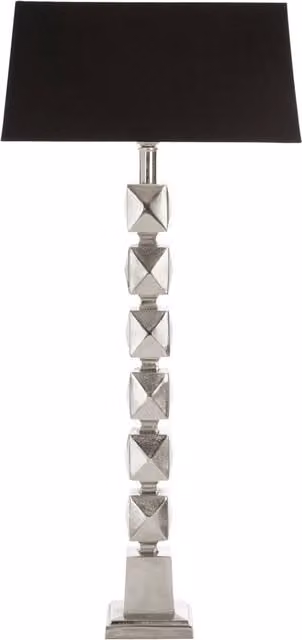 Fifty Five South Macey Faceted Table Lamp in Black and Silver