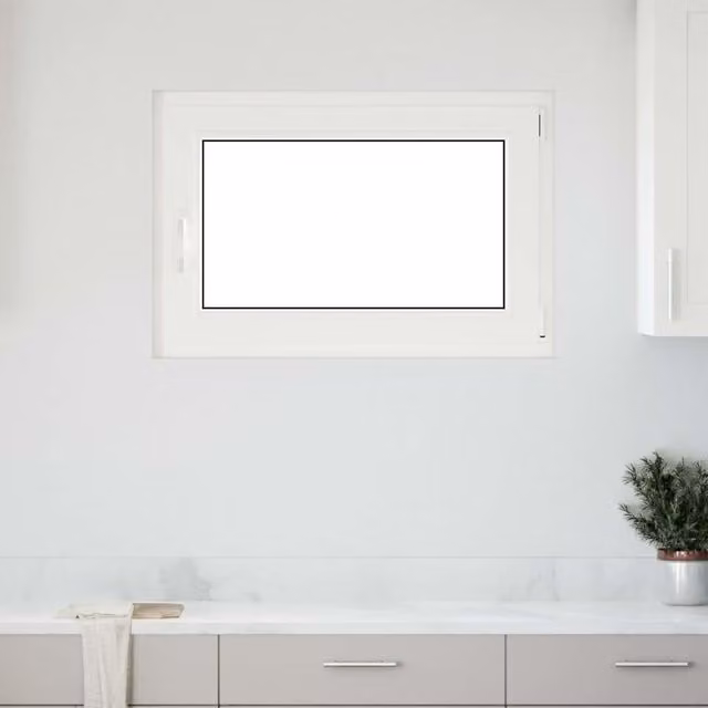 Berkfield Home RISOR White Plastic Basement Tilt and Turn Window, DIN Right, W: 90 cm, H: 60 cm