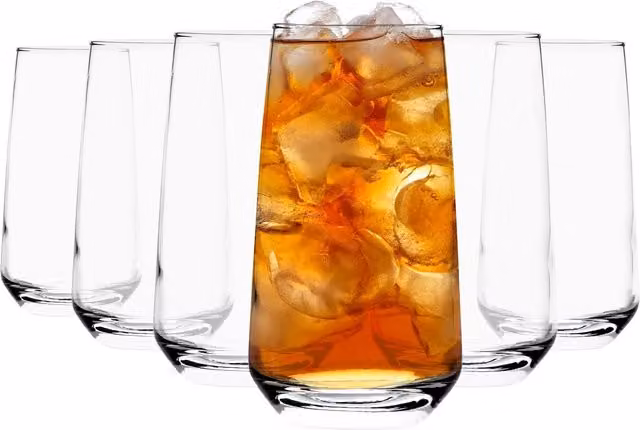 Argon Tableware Tallo Highball Tumbler Glasses, 480ml, Transparent, Pack of 6