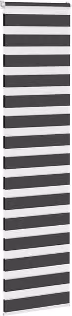 Berkfield Home Elegant Zebra Blind in Black, Polyester, W: 55 cm, H: 200 cm – 1