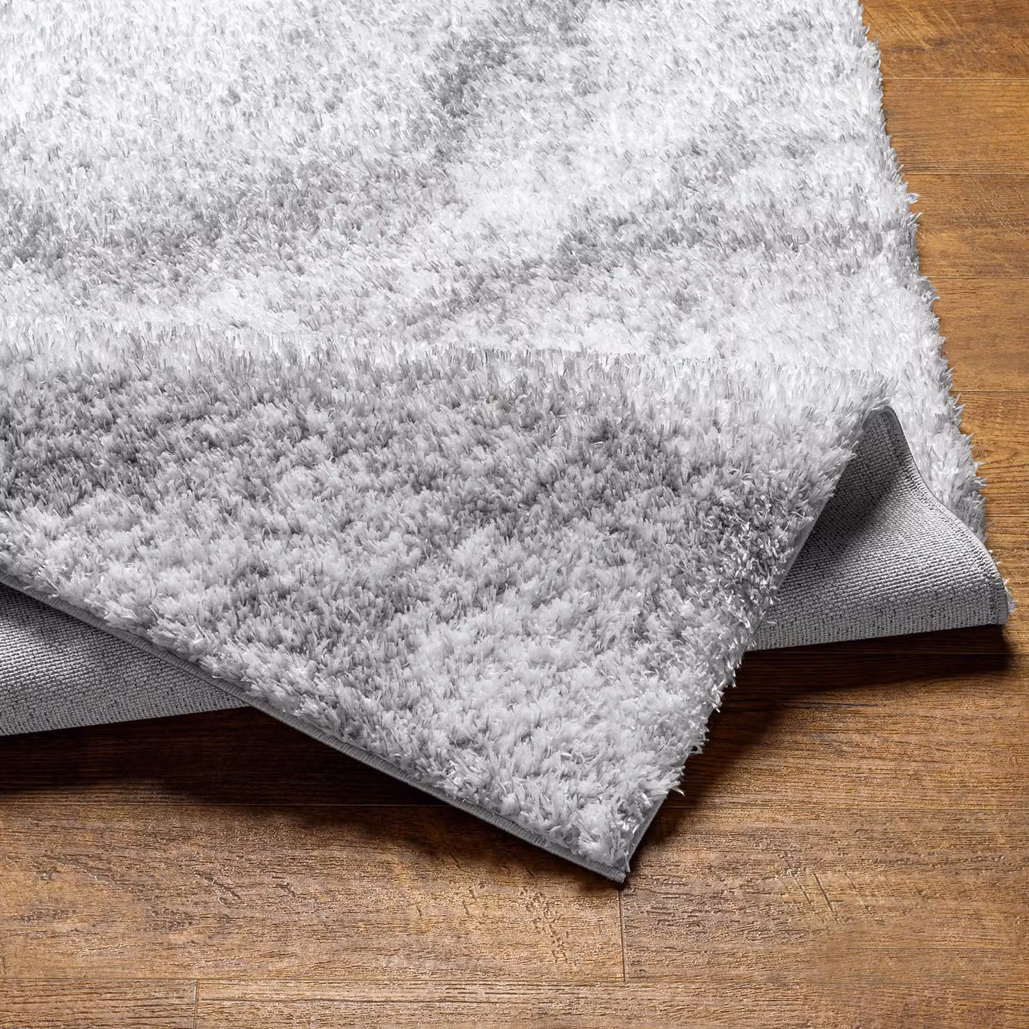 Livabliss Cloudy Shag Round Plush Pile Rug in Grey, Diameter: 120 cm – 3