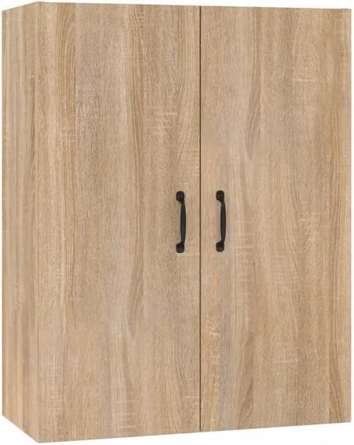 Berkfield Home Sonoma Oak Hanging Cabinet in Light Tan, W/D/H: 69.5 x 34 x 90 cm