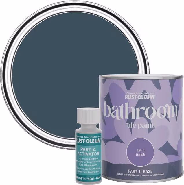 Rust-Oleum Bathroom Tile Paint in Satin Finish, Evening Blue, 0.75 l