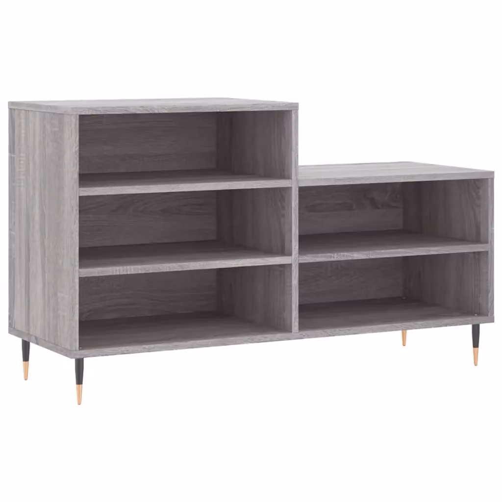 Berkfield Home Modern Grey Shoe Cabinet W/D/H: 102 x 36 x 60 cm – 2