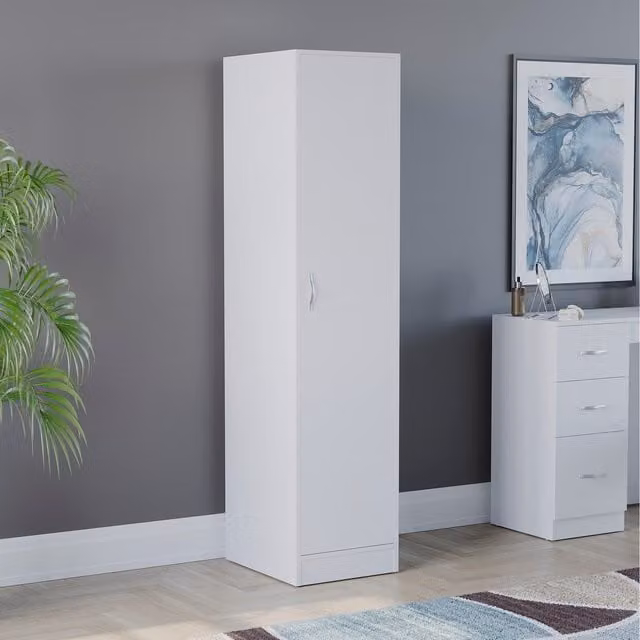 Vida Designs Riano Modern 1 Door Freestanding Wardrobe in White