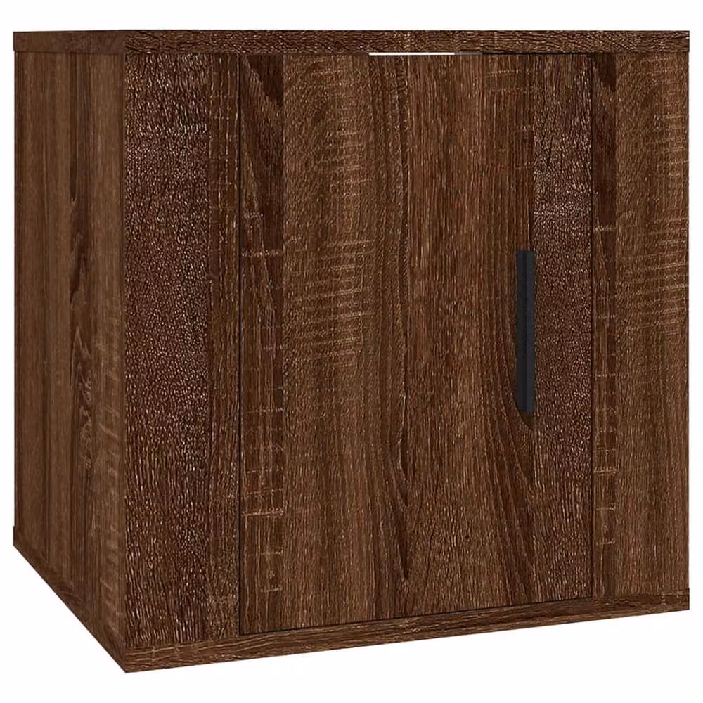 Berkfield Home Wall Mounted TV Cabinet in Brown Oak, W: 40 cm, D: 34.5 cm, H: 5 cm – 3