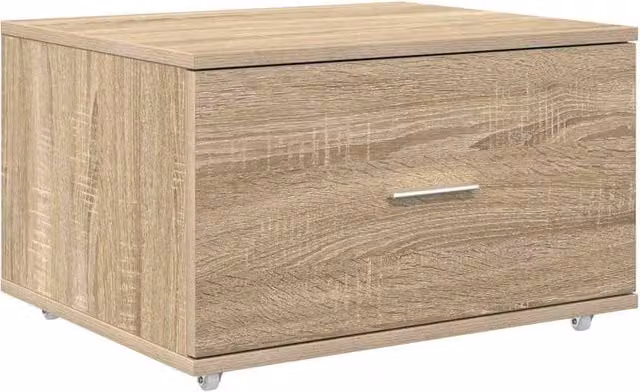 Berkfield Home Medium Drawer Cabinet in Sonoma Oak Light Brown – 1