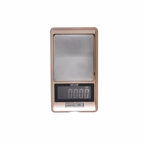 Taylor Pro Precision Kitchen Scales in Rose Gold with 0.01g Accuracy and 500g Capacity