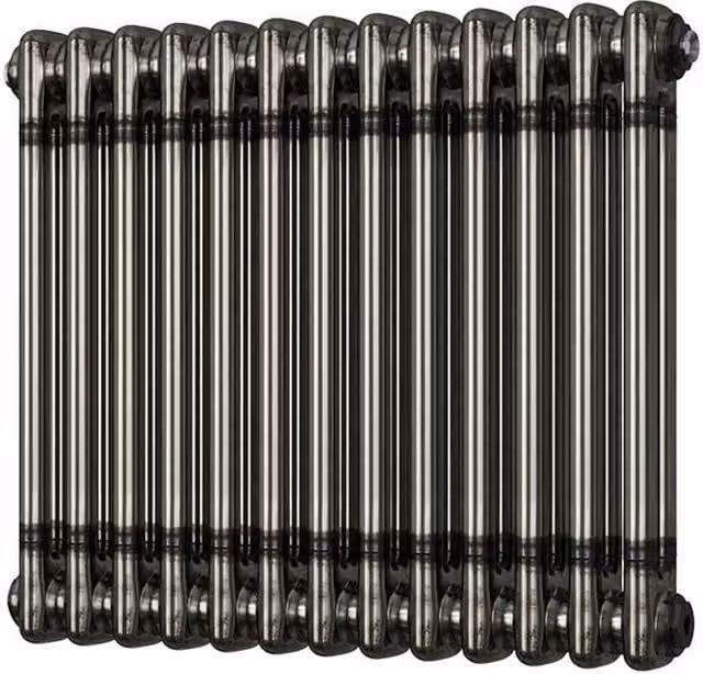 Alpha Raw Metal 2 Column Radiator in Silver with Feet Included
