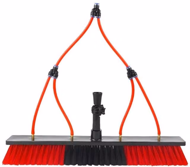 KORVIXA 5m Cleaning Brush Kit with Telescopic Handle in Red