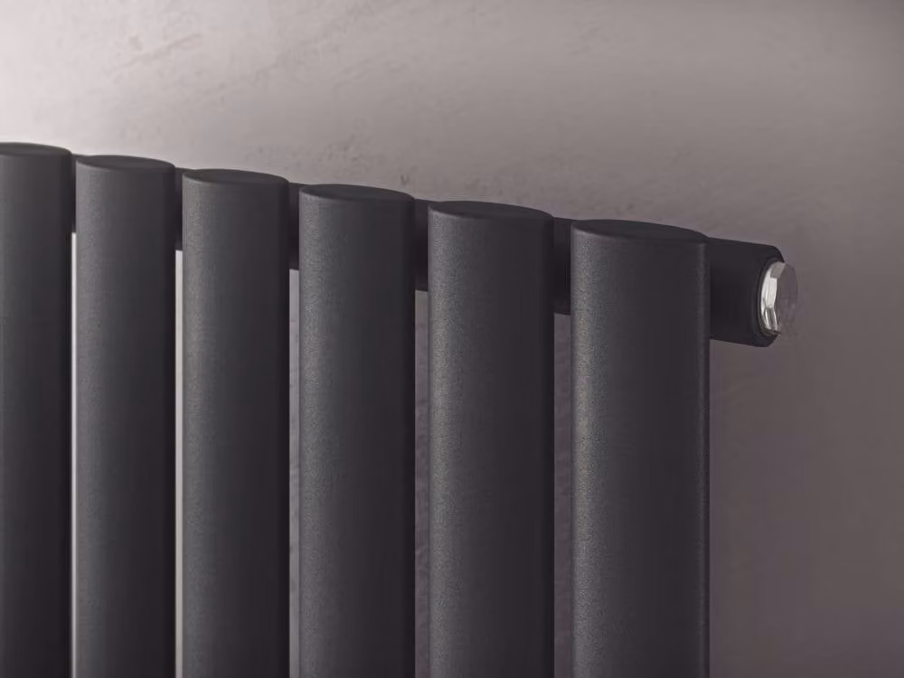Bathroom Kingdom Nova Anthracite Double Oval Horizontal Radiator, Grey, W: 180 cm, H: 41 cm – 2