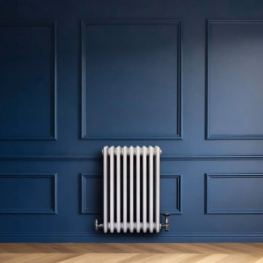 Monstershop Traditional 4 Column Radiator in White Steel, Wall Mounted, W: 60.0 cm, H: 42.5 cm – 2