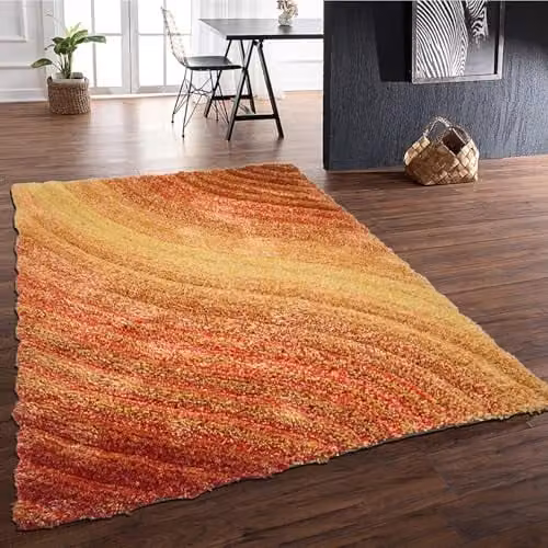 DS Living Lena 3D Shaggy Area Rug, Terracotta, W: 230 cm, D: 160 cm – 1