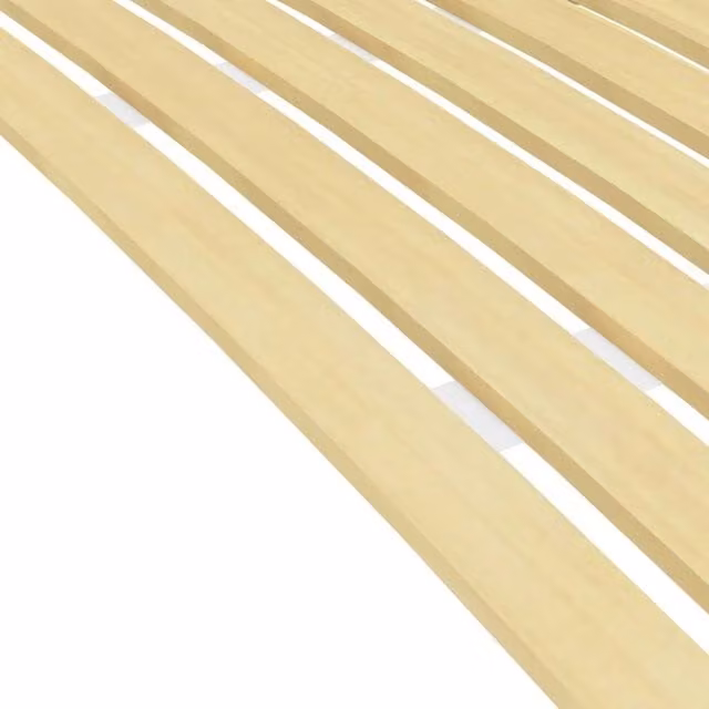 Berkfield Home Foldable Slatted Bed Base with 24 Cambered Wood Slats, W: 70 cm, L: 200 cm, Beige