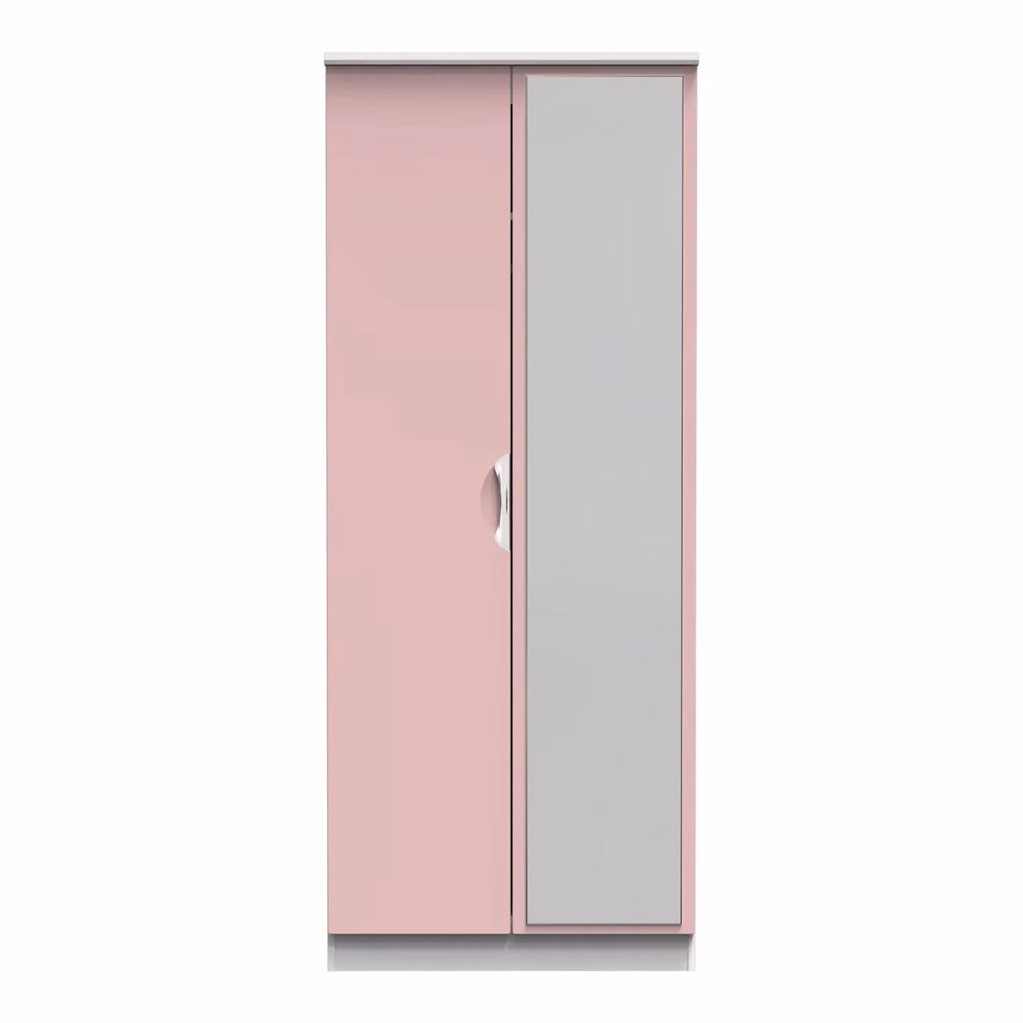 2 U Holborn Ready Assembled 2 Door Mirrored Wardrobe in Dusty Pink – 2