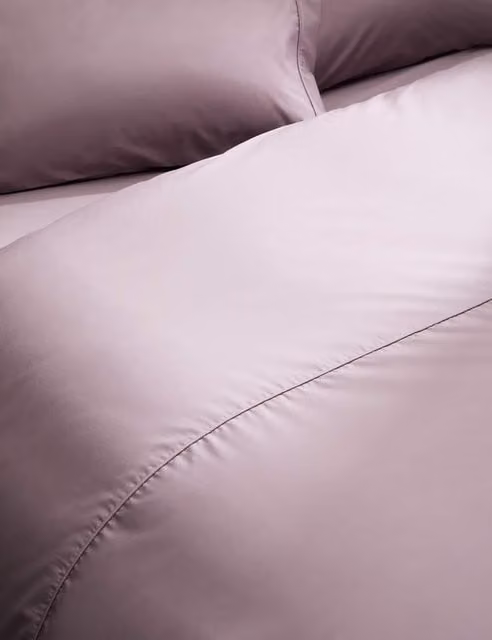 M&S Egyptian Cotton 230 Thread Count Percale Duvet Cover in Pink