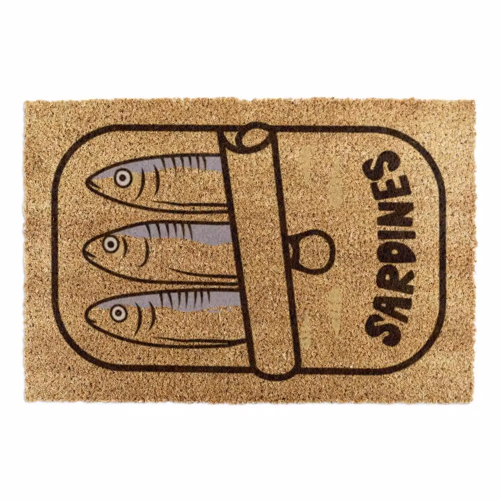 Artsy Mats Sardine Tin Coir Doormat in Brown, W/D/H: 90 x 60 x 1 cm – 2